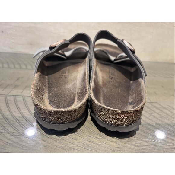Birkenstock Arizona Two Strap Vegan Sandals Grey Taupe Mens 9 Womens 11 EU 42 - Picture 3 of 9